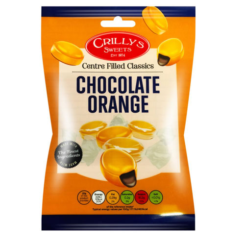 Crillys Chocolate Orange 100g pack shot