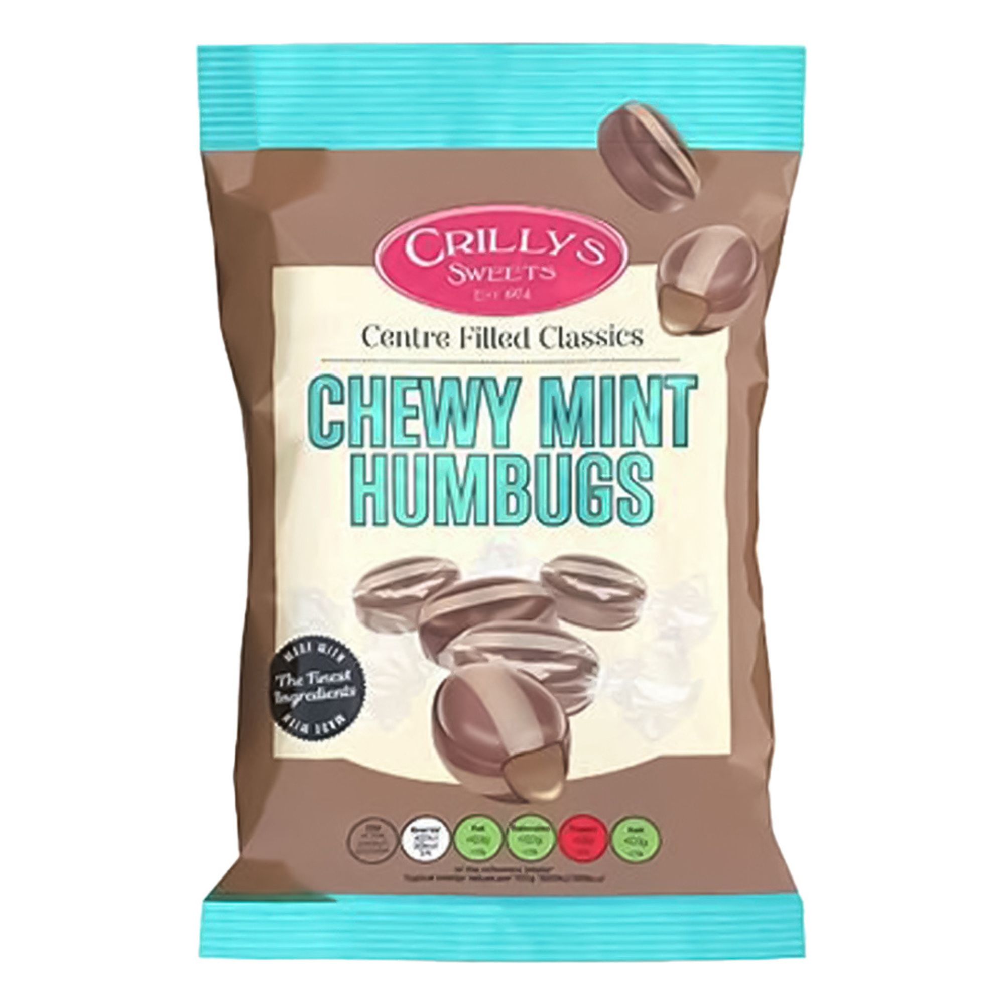 Crillys Mint Humbugs 100g pack shot