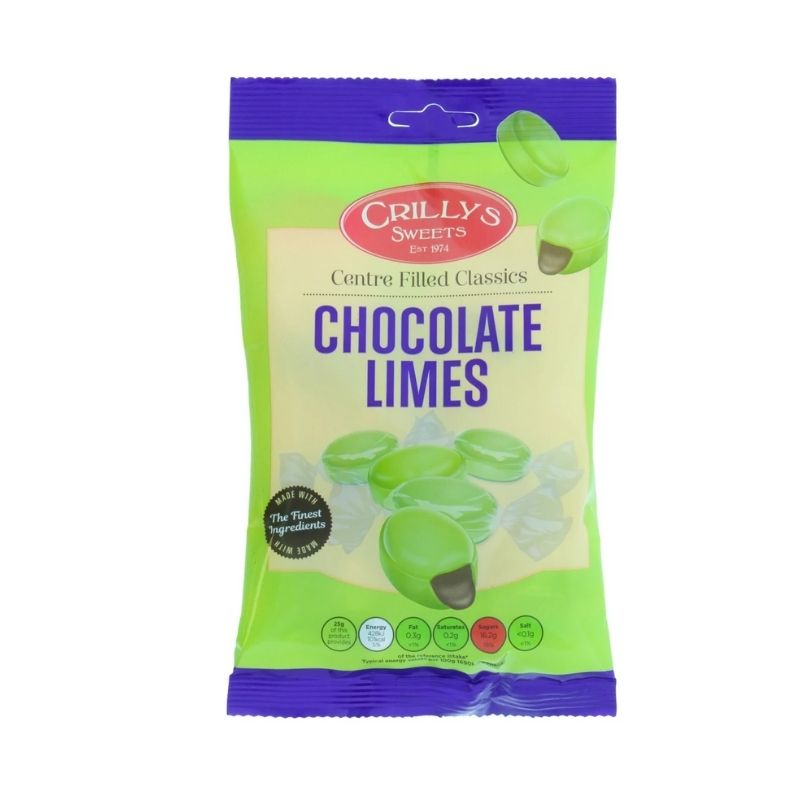 Crillys Chocolate Limes 100g pack shot