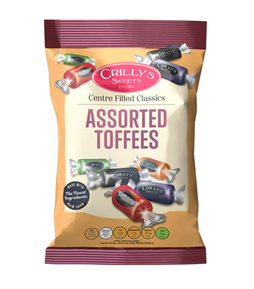 Crillys Assorted Toffees 100g pack shot
