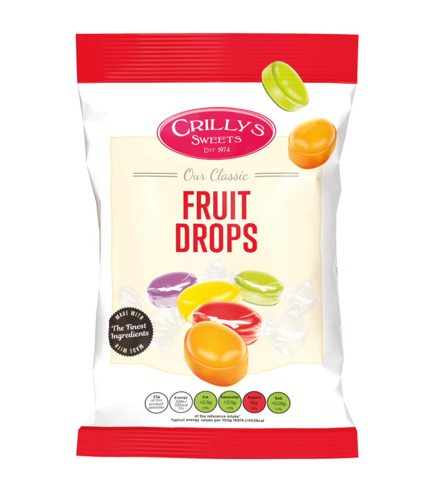 Crillys Fruit Drops 100g pack shot