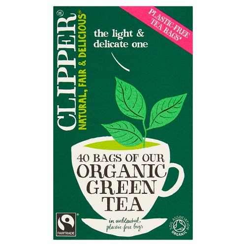 Clipper Fairtrade Organic Green 40 Tea Bags 80g pack shot