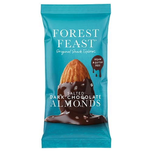 Forest Feast Salted Dark Chocolate Almond Clipstrip 40g pack shot