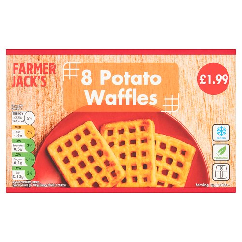 Farmer Jacks Potato Waffles PM £1.99 454g pack shot