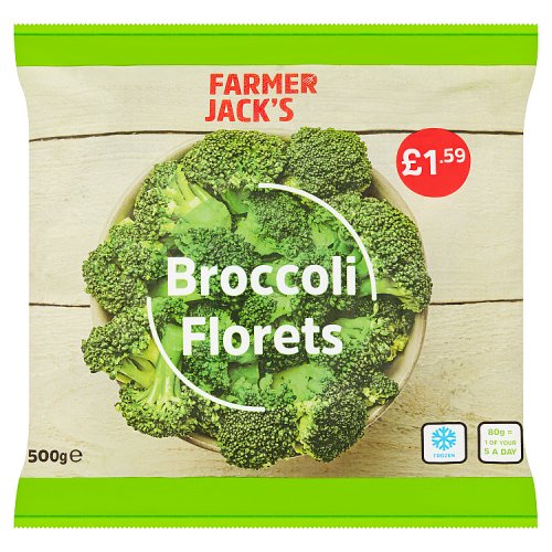 Farmer Jacks Broccoli Florets PM £1.59 500g pack shot