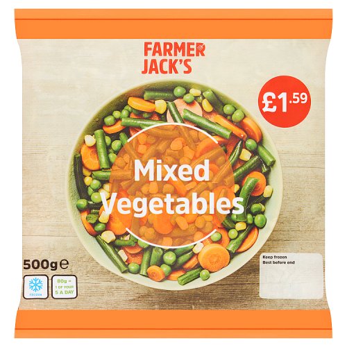 Farmer Jacks Mixed Vegetables PM £1.59 500g pack shot