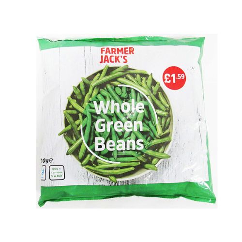 Farmer Jacks Whole Green Beans PM £1.59 500g pack shot
