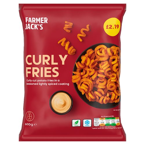 Farmer Jacks Curly Fries PM £2.19 600g pack shot