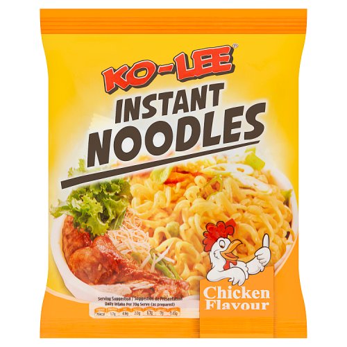 KO LEE Noodles Chicken 5pk (5 x 70g) 350g pack shot