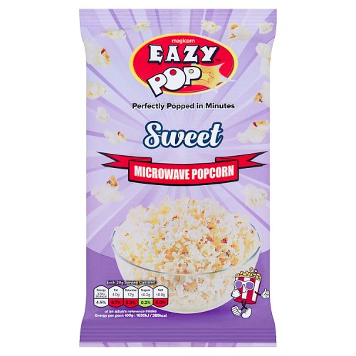 Eazy Pop Microwave Popcorn Sweet 85g pack shot
