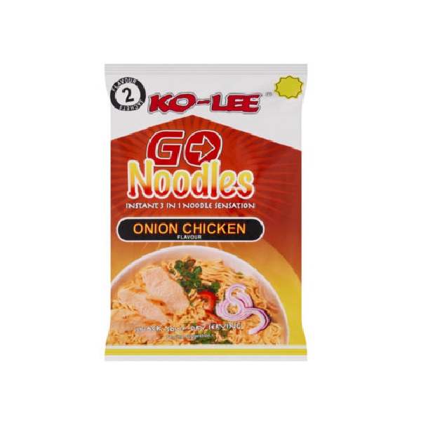 KO LEE Go Noodles Onion chicken 85g pack shot