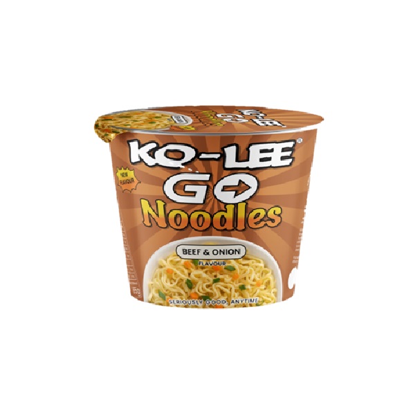 KO LEE Go Cups Beef & Onion 65g pack shot