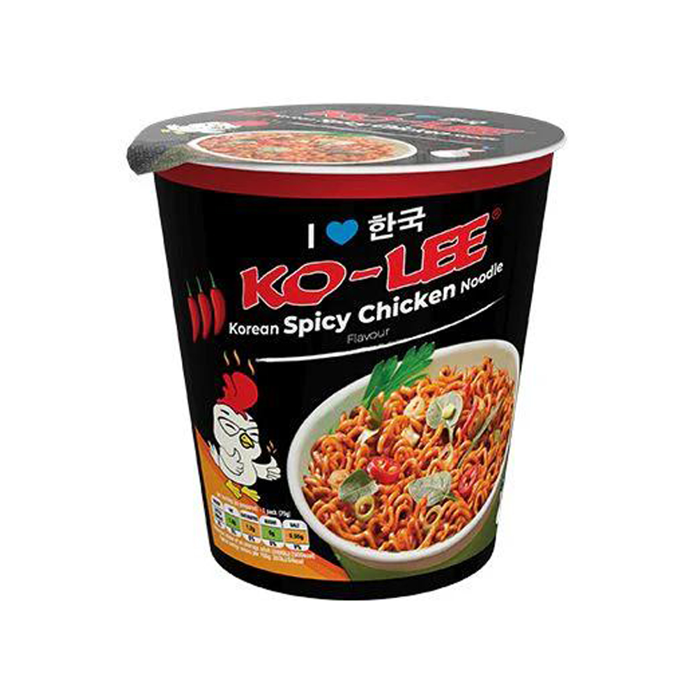 Ko Lee Cup Noodle Korean Spicy Chicken 65g pack shot