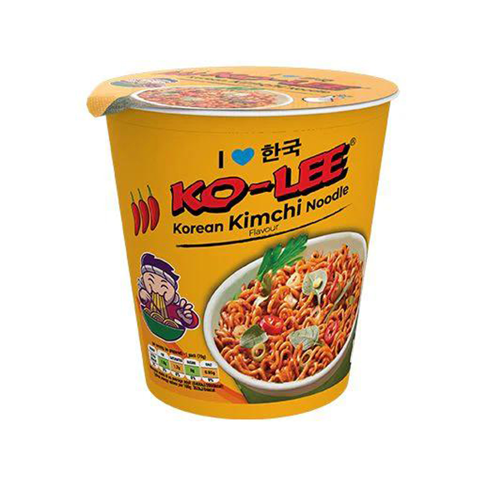Ko Lee Cup Noodle Korean Kimchi 65g pack shot