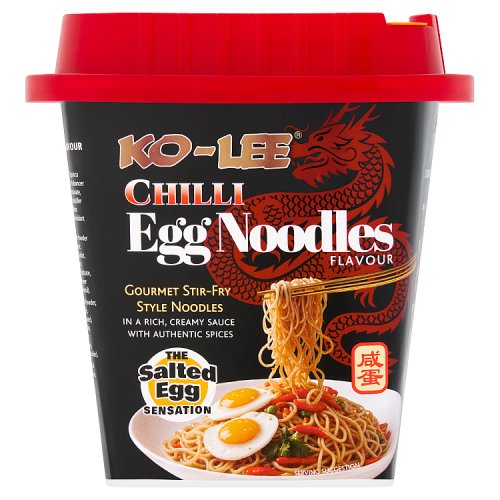 Ko Lee Salted Egg Noodles Chilli Flavour 92g pack shot