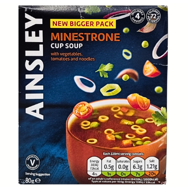 Ainsley Harriott Cup Soup Minestrone 4pk 92g pack shot