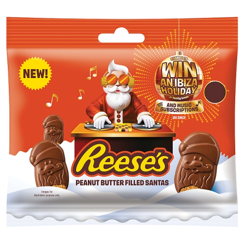 Reeses Peanut Butter Santas Bag 55g pack shot
