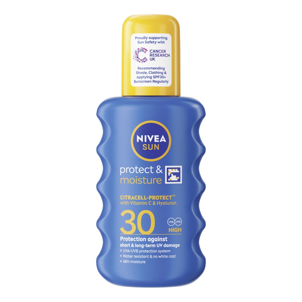 Nivea Sun Protect & Moist Spray F30 200ml pack shot