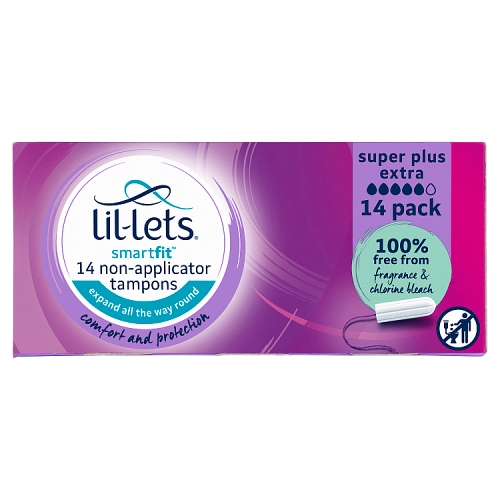 Lil-Lets Non Applicator Tampons Super 14s pack shot