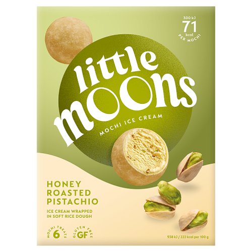 Little Moons Honey Roast Pistachio Ice Cream Mochi 6pk pack shot