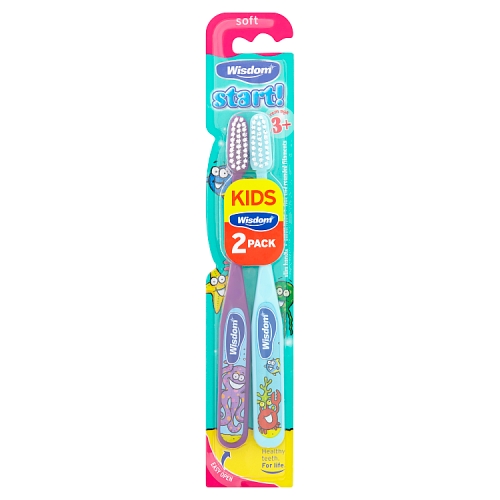 Wisdom Toothbrush Start1 Childs Twin Pk 2s pack shot