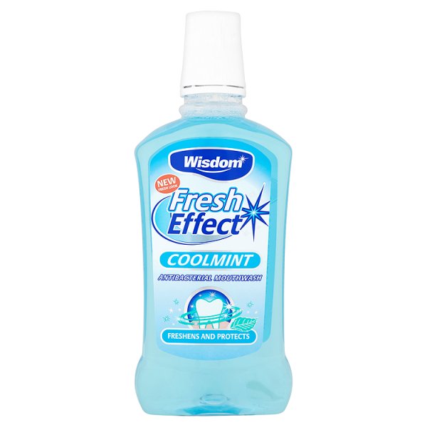 Wisdom Fresh Effect Coolmint Mouthwash 500ml pack shot