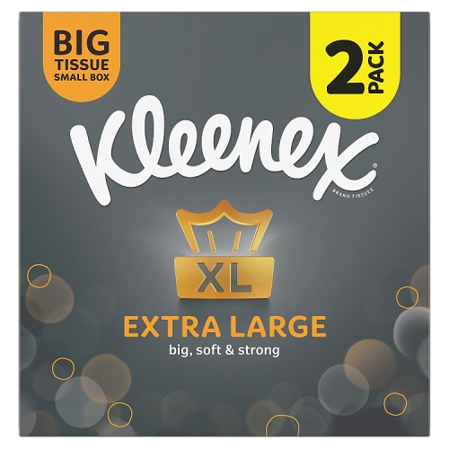 Kleenex Mansize Tissues Twin 2pk (2 x 44 Sheets) pack shot
