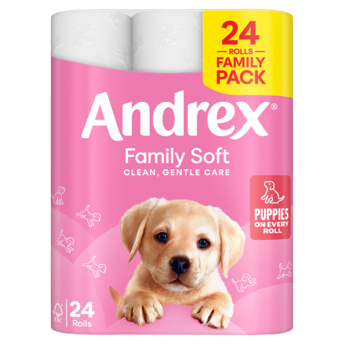 Andrex Toilet Tissue Family Soft 24s pack shot