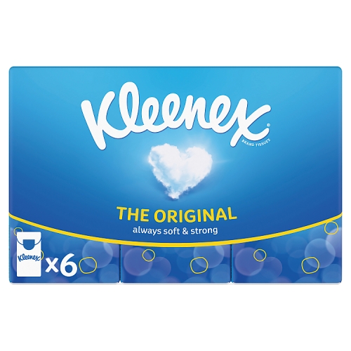 Kleenex Original Tissue Pocket 6s (6 x 9 Sheets) pack shot
