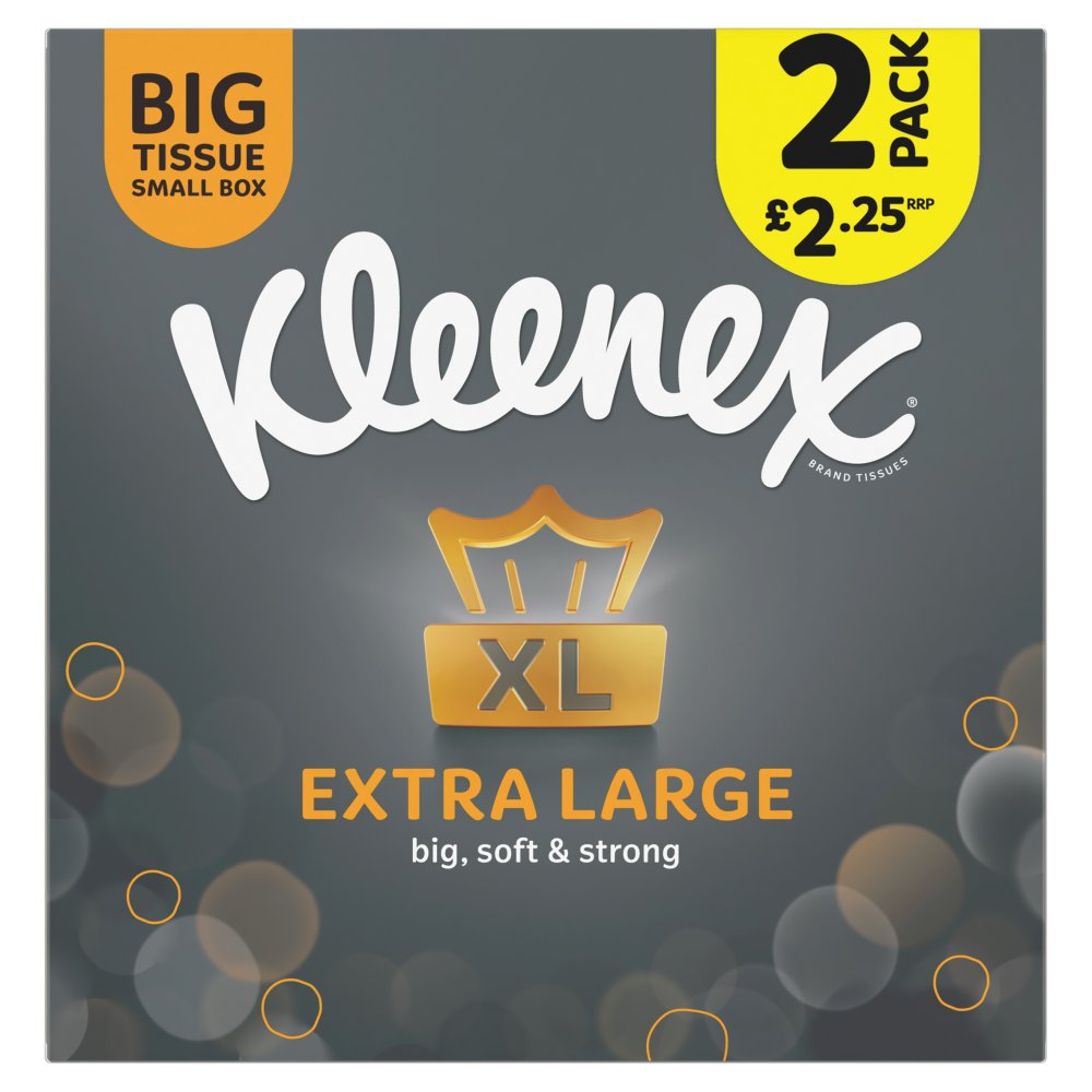 Kleenex XL Compact Twin Roll 2s (2 x 44 Sheets) PMP pack shot