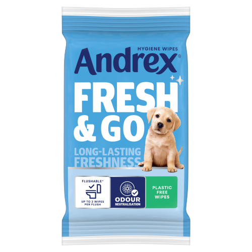 Andrex Fresh & Go Hygiene Wipes 12s pack shot