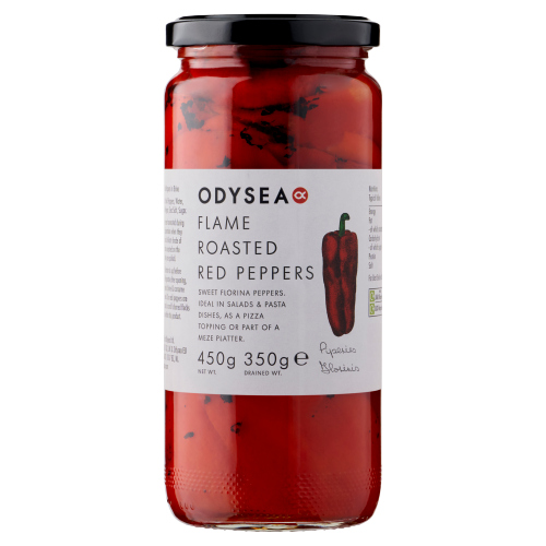 Odysea Roasted Red Pepper in Brine 450g pack shot