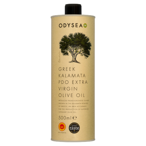 Odysea Kalamata Pdo Extra Virgin Olive Oil 500ml pack shot
