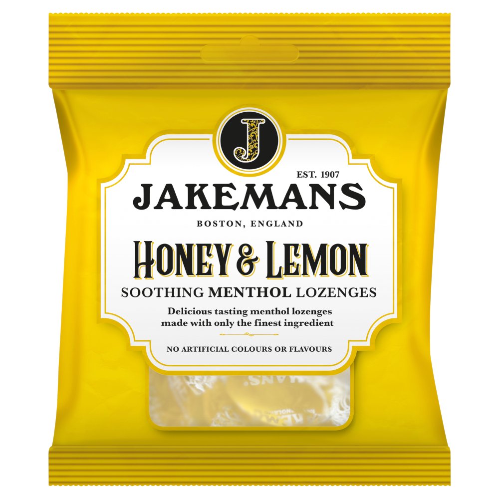 Jakemans Honey & Lemon 73g pack shot
