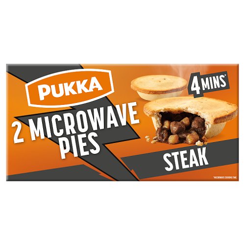 Pukka Microwave Steak Pies 2pk pack shot