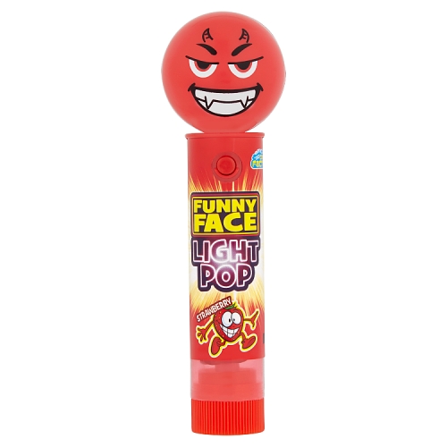 Crazy Candy Factory Funny Face Light Up Pop 11g pack shot