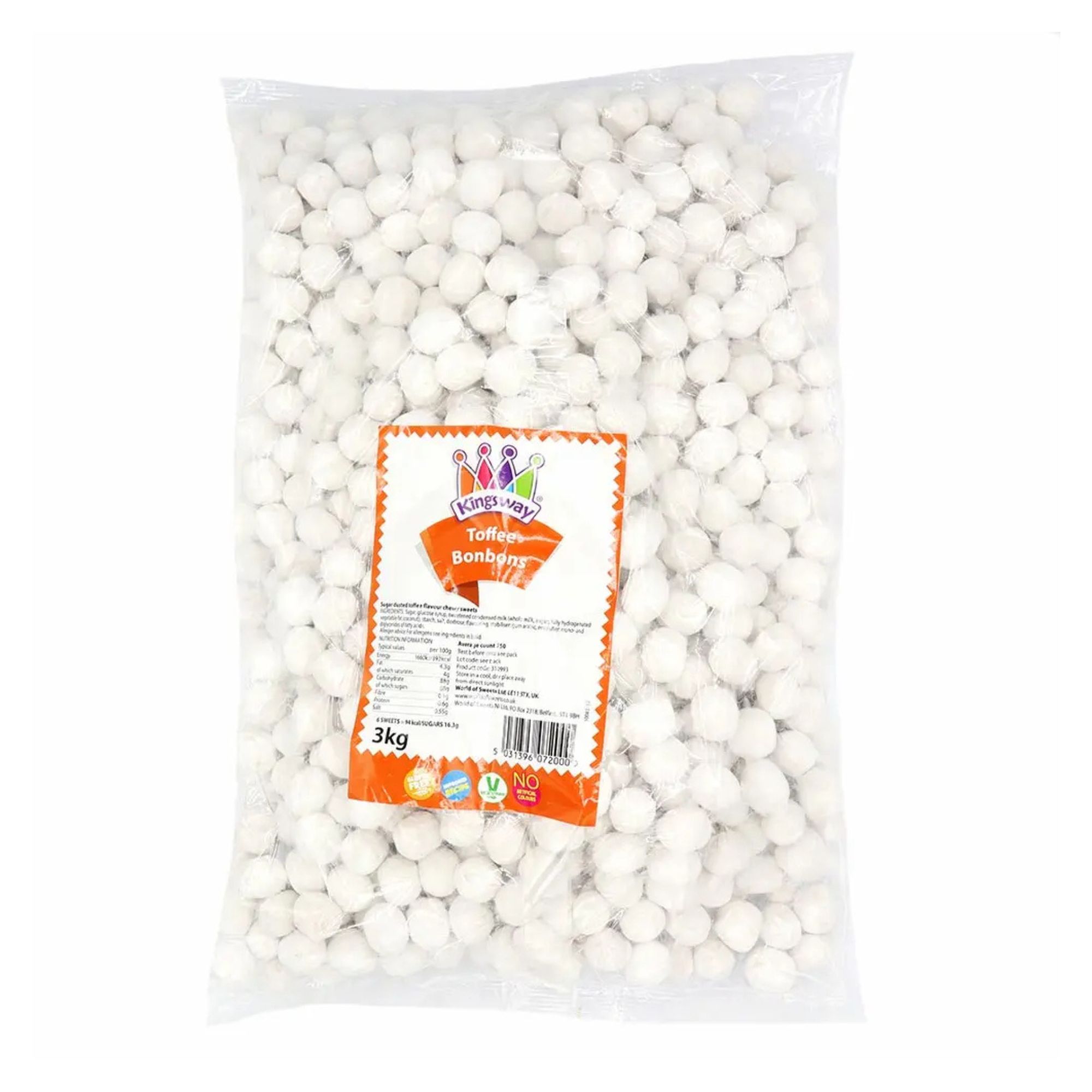 Kingsway Veggie Bon Bons Toffee 3kg pack shot