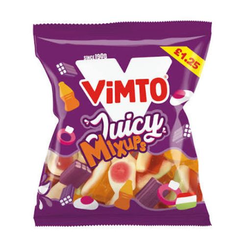 Vimto Juicy Mix Up Bag PM £1.25 130g pack shot