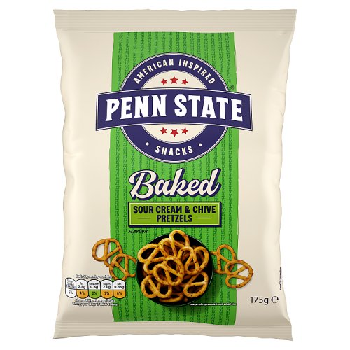 Penn State Sour Cream & Chive Pretzels 175g pack shot