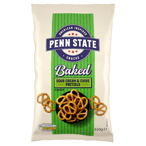 Penn State Sour Cream & Chive Sharing Pretzels 650g pack shot