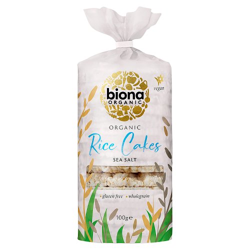 Biona Organic Rice Cakes Sea Salt 100g pack shot