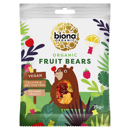 Biona Organic Mini Fruit Bears 75g pack shot