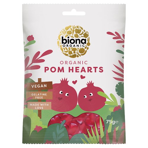 Biona Organic Pom Hearts 75g pack shot