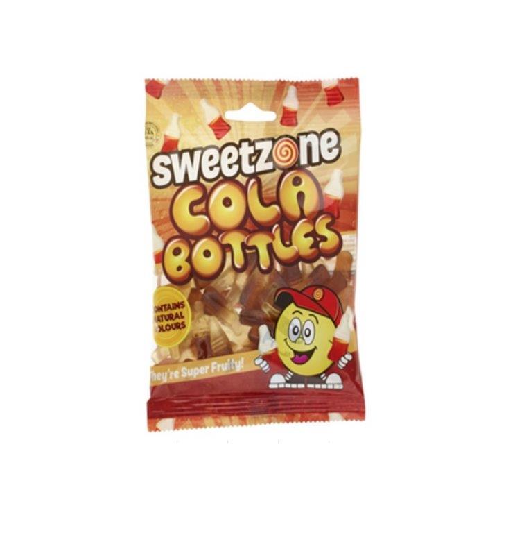 Sweetzone Cola Bottles Bag 90g pack shot