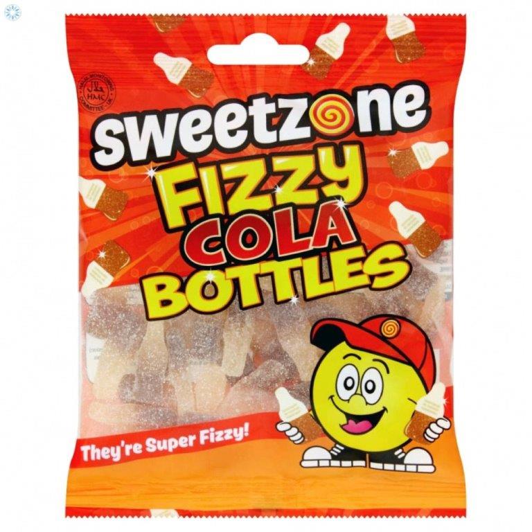 Sweetzone Fizzy Cola Bottles Bag 90g pack shot