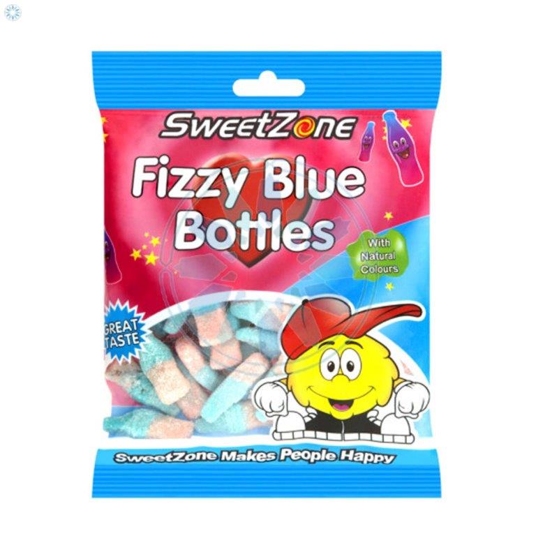 Sweetzone Fizzy Blue Bottles Bag 90g pack shot
