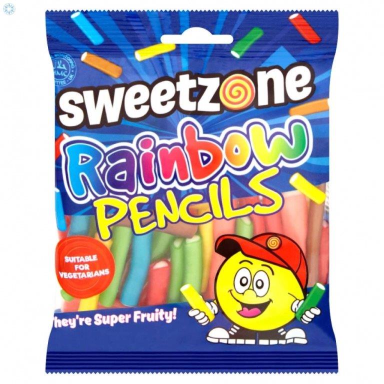 Sweetzone Rainbow Pencils Bag 90g pack shot