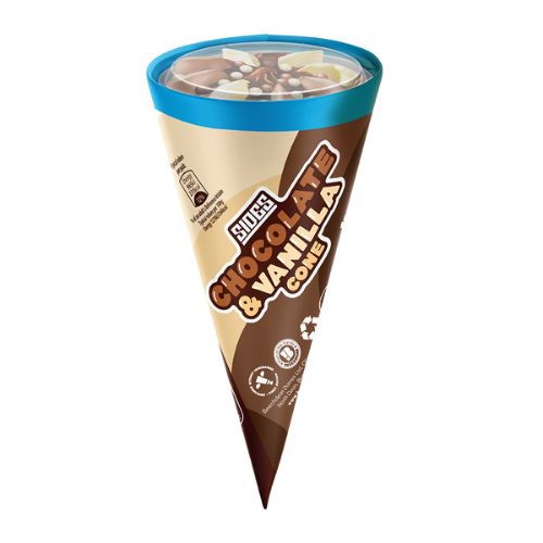 Sides Chocolate & Vanilla Cone 125ml pack shot