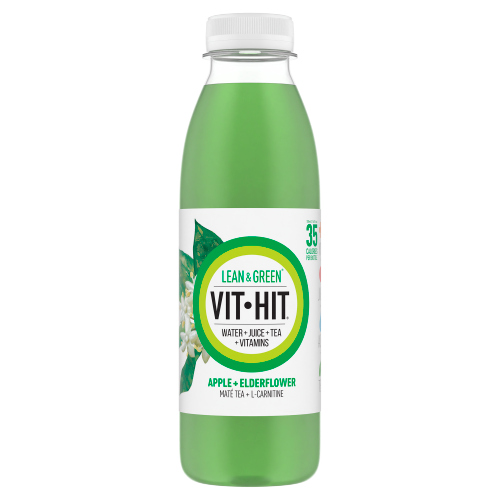 Vit Hit Lean Green Apple & Elderflower 500ml pack shot