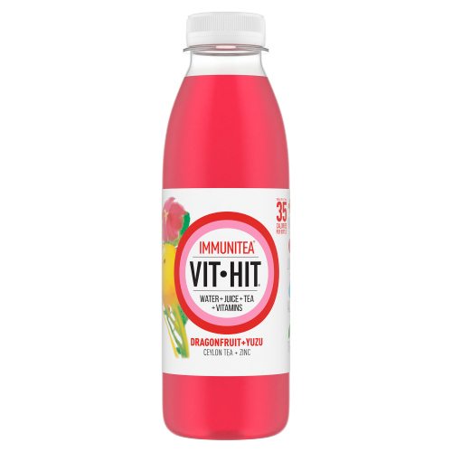 Vit Hit Immunitea Dragonfruit & Yuzu 500ml pack shot